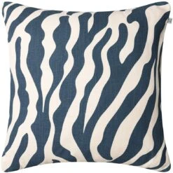 Zebra Tyyny 50x50 Cm Ulkona Käytettävä, Sininen / Off-white