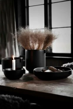 Ernst Pot With Ears H18 Cm, Black -Korbo Tarjous ernst ruukku musta 2