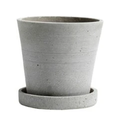 Hay Flowerpot Ruukku Pikkulautasella Harmaa, Ø11 Cm S