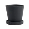 Hay Flowerpot Ruukku Pikkulautasella Musta, Ø11 Cm S