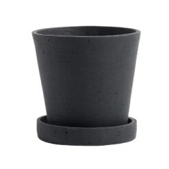 Hay Flowerpot Ruukku Pikkulautasella Musta, Ø11 Cm S