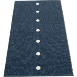 Peg Rug 70x140 Cm, Dark Blue/Vanilla