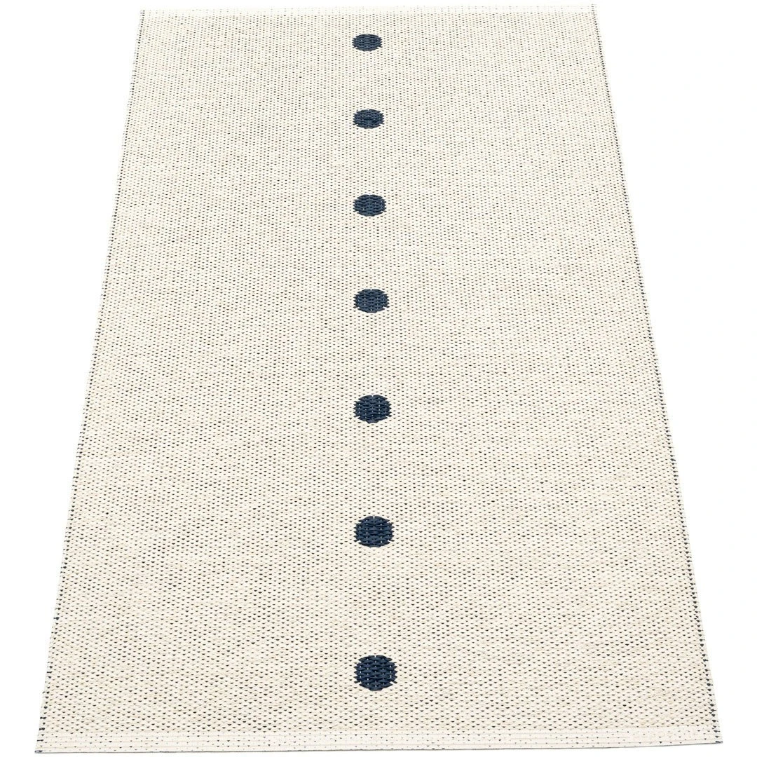 Peg Rug 70x140 Cm, Dark Blue/Vanilla 2 Peg Rug 70x140 Cm, Dark Blue/Vanilla - Image 2