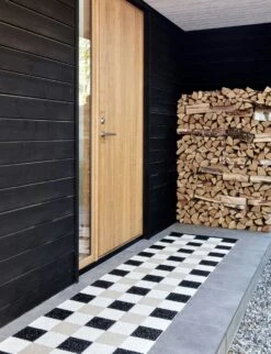 Pix Matto Musta / Vanilla / Beige, 70x300 Cm -Korbo Tarjous pappelina pix rug black vanilla beige 1