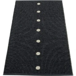 Peg Rug 70x140 Cm, Black/Lin