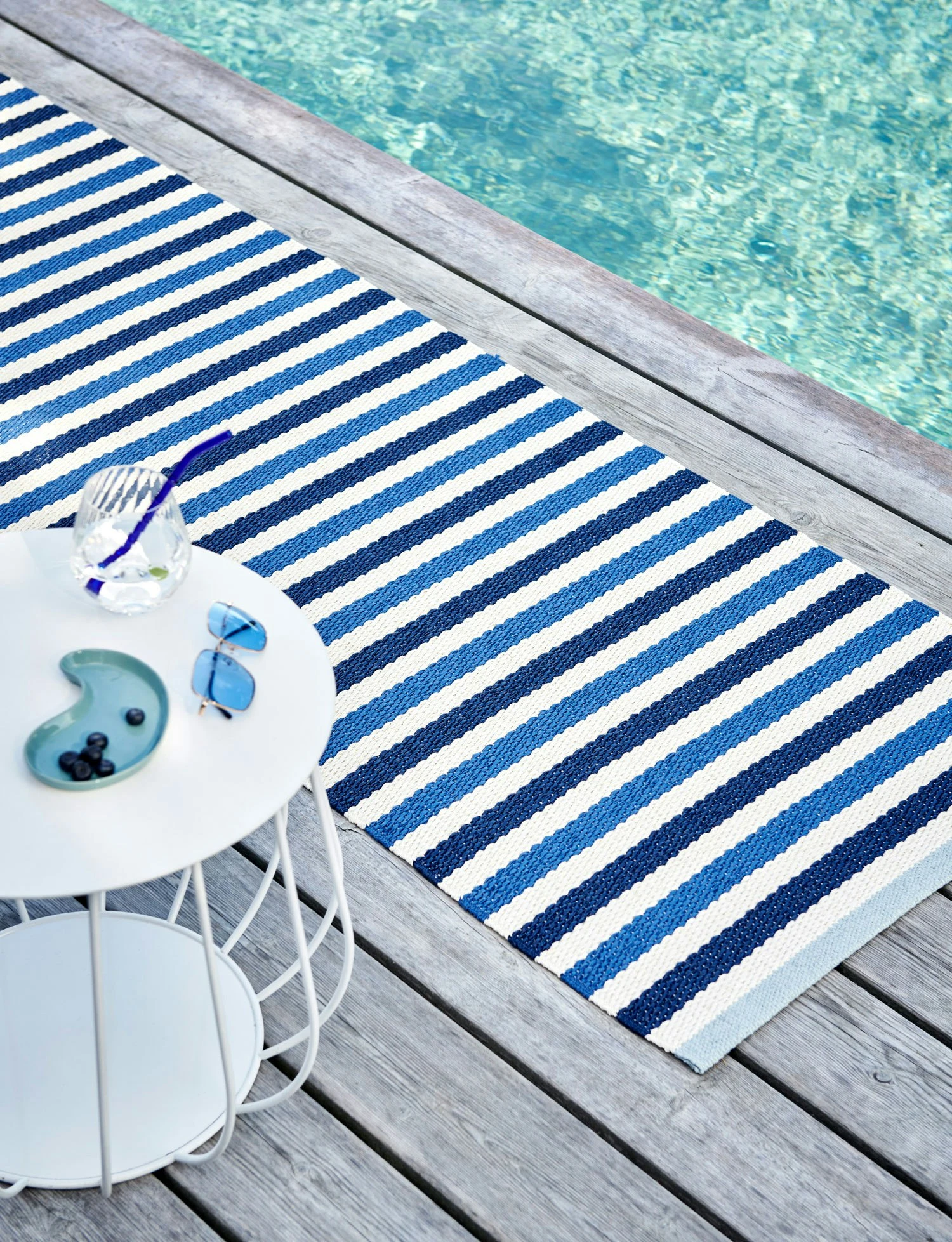 Teo Matto Denim / Tummansininen / Vanilla, 180x260 Cm 2 Teo Matto Denim / Tummansininen / Vanilla, 180x260 Cm - Image 2