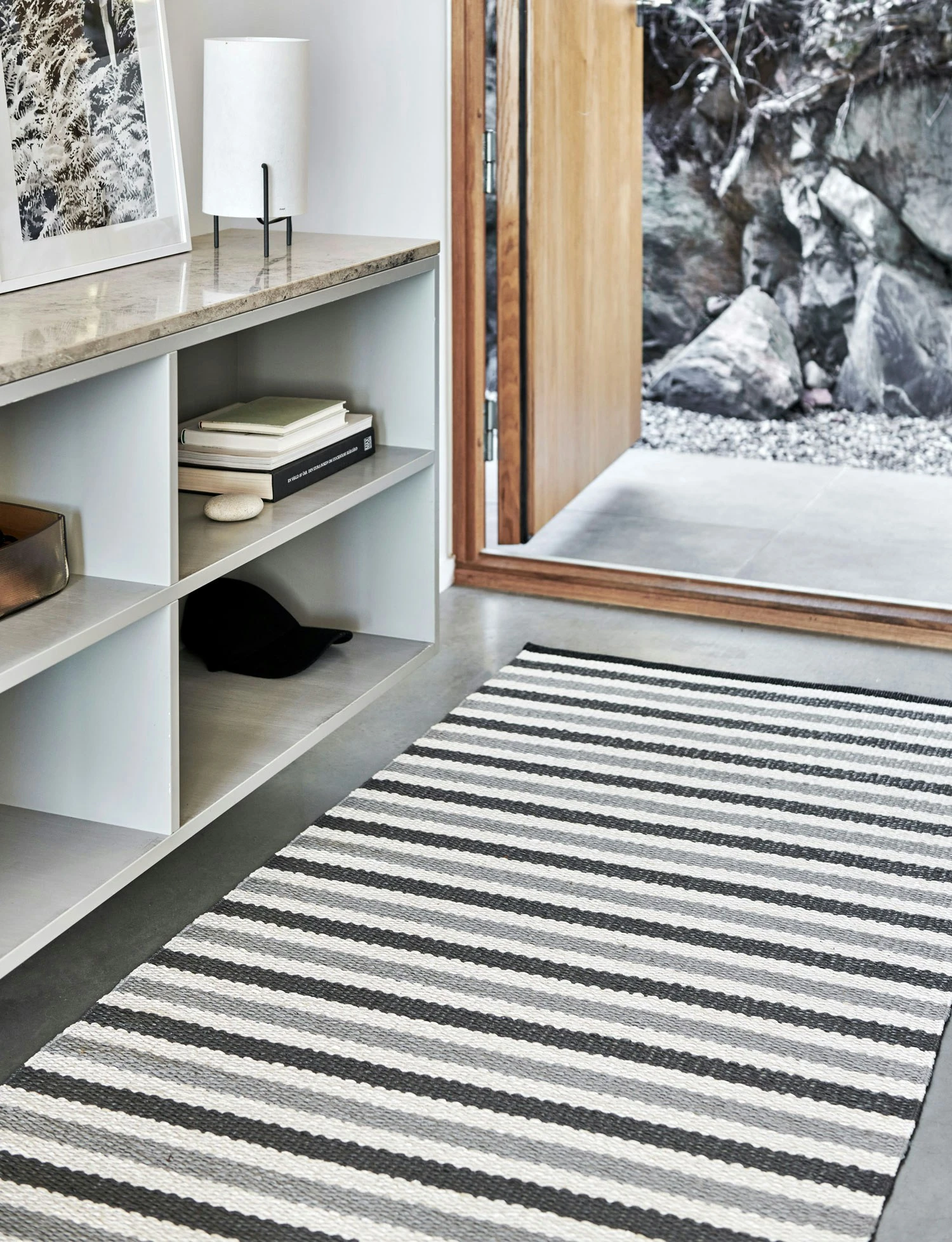 Teo Matto Warm Grey / Charcoal / Vanilla, 140x200 Cm 2 Teo Matto Warm Grey / Charcoal / Vanilla, 140x200 Cm - Image 2