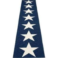 Viggo One Matto Dark Blue/ Vanilla, 70x350 Cm