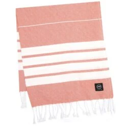 Badlakan Hamam Alma 80x180cm Orange/vit Kylpylakana 80x180 Cm Oranssi