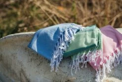 Kochi Hamam Kylpylakana 80x180 Cm, Sininen 5 Kochi Hamam Kylpylakana 80x180 Cm, Sininen -Korbo Tarjous recycled by wille badlakan hamam kochi 80x180 cm bla r bla 10